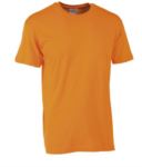 T-shirt a girocollo. Struttura con busto tubolare. Colore: Arancione CA20901U.AR