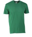 T-shirt a girocollo. Struttura con busto tubolare. Colore: Verde Militare CA20901U.VE