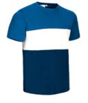 T-shirt in jersey a maniche corte verde/bianco/blu VAVARSITY.ABB