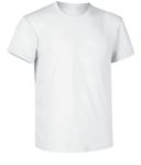 T-shirt da lavoro, collo in costina con Elastane, colore bianco X-CTU002.001