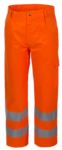 Pantalone alta visibilità, multitasche, doppia banda rifrangente al fondo gamba, certificata EN 20471, colore arancione ROA0011799
