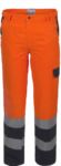 Pantalone alta visibilità bicolore con doppia banda su fondo gamba, certificata EN 20471, colore arancione/blu ROA00130.AR