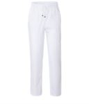 Pantaloni da lavoro sanitario con chiusura con laccetti in tessuto, colore celeste ROMP0201.BI