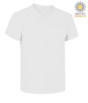 T-Shirt manica corta con scollo a V, in cotone. Colore bianco X-CTU006.001