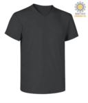 T-Shirt manica corta con scollo a V, in cotone. Colore rosso X-CTU006.670