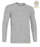 T-Shirt a manica lunga, girocollo, 100% Cotone, colore bianco X-CTU003.620