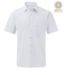 Camicia da uomo manica corta colore bianco 100% cotone X-937M.BI
