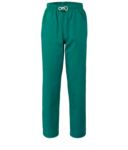 Pantaloni da lavoro sanitario con chiusura con laccetti in tessuto, colore celeste ROMP0201.VE