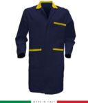 camici da lavoro a manica lunga made in Italy colore blu azzurro RUBICOLOR.CAM.BLG