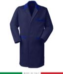 camice color blu da uomo con bottoni coperti 100% cotone Massaua sanforizzato RUBICOLOR.CAM.BLAZ