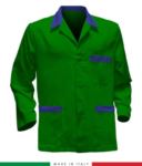 giacca da lavoro verde con inserti arancioni, tessuto Poliestere e cotone RUBICOLOR.GIA.VEBRAZ