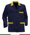 giacca da lavoro blu con inserti azzurri, tessuto Poliestere e cotone RUBICOLOR.GIA.BLG
