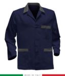 giacca da lavoro blu con inserti azzurri, tessuto Poliestere e cotone RUBICOLOR.GIA.BLGR