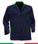 giacca da lavoro blu con inserti azzurri, tessuto Poliestere e cotone RUBICOLOR.GIA.BLVEB