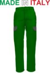 Pantalone da lavoro bicolore verde, pantaloni da lavoro di cotone, Abbigliamento da lavoro Svizzera BICOLOR.PAN.VEBRGR