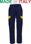 Pantalone multitasche da lavoro blu, abbigliamento per saldatori, pantalone multitasche made in Italy RUBICOLOR.PAN.BLG