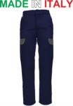 Pantalone multitasche da lavoro blu, abbigliamento per saldatori, pantalone multitasche made in Italy RUBICOLOR.PAN.BLGR
