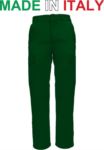 Pantaloni da lavoro bicolore verde, indumenti per saldatura, pantaloni da lavoro con tasconi frontali RUBICOLOR.PAN.VEB