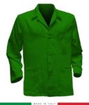 giacca da lavoro verde con inserti arancioni, tessuto Poliestere e cotone RUBICOLOR.GIA.VEBR