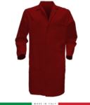 camice da lavoro per uomo in cotone colore rosso/grigio made in Italy RUBICOLOR.CAM.RO