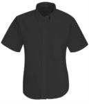 camicia da divisa da lavoro a manica corta colore nero X-F65000.NE