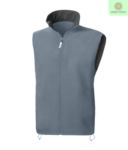 Gilet in pile antipilling con zip lunga, due tasche, colore rosso JR988658.GREY