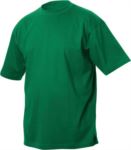 T-shirt girocollo, maniche corte, collo in costina con Elastane, colore verde prato X-F61082.VERDEPRATO