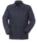 giacca da lavoro colore blu 100% cotone irrestringibile ROA20109.BL
