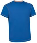 T-Shirt da lavoro girocollo, con cuciture di colore a contrasto, colore azzurro royal ROHH162.BR