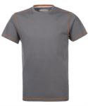 T-Shirt da lavoro girocollo, con cuciture di colore a contrasto, colore azzurro royal ROHH162.GR