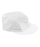 Cappellino da cuoco, visiera rigida con copricapo in rete, elastico alla nuca, colore bianco ROR051.BI