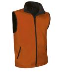 gilet in softshell a zip lunga in poliammide ed Elastane e fodera in micropile. Colore blu royal VATUNDRA.AR