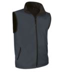 gilet in softshell a zip lunga in poliammide ed Elastane e fodera in micropile. Colore beige VATUNDRA.GR