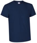 T-shirt girocollo a manica corta colore blu VABIKE.BLU