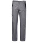 Pantaloni multitasche bicolore grigio/nero ROA00129.GRN