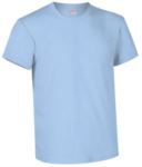 T-shirt girocollo a manica corta colore blu VABIKE.CE