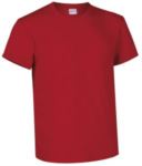 T-shirt girocollo a manica corta colore rosso VABIKE.RO