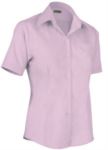 Camicia donna manica corta, con taschino, modello slim fit, colore rosa BRSTARMM.ROS