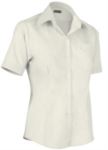 Camicia donna manica corta, con taschino, modello slim fit, colore avorio BRSTARMM.AV