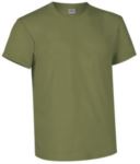 T-shirt girocollo a manica corta colore verde mela VARACING.KA