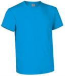 T-shirt girocollo a manica corta colore blu reflex VARACING.CIA