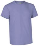 T-shirt girocollo a manica corta colore blu reflex VARACING.LI