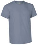 T-shirt girocollo a manica corta colore blu reflex VARACING.TEX
