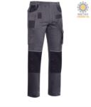 Pantaloni multitasche con dettagli e cuciture in contrasto, elasticizzato, colore grigio scuro JR991278.GRS