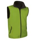 gilet in softshell a zip lunga in poliammide ed Elastane e fodera in micropile. Colore giallo. VATUNDRA.VE