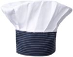 Cappello da cuoco, doppia fascia di tessuto con parte superiore inserita e cucita a pieghette, colore bianco galles ROMT0501.BGB