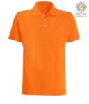 Polo manica corta in jersey colore arancione JR991466.AR