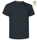 T-shirt girocollo a maniche corte uomo da lavoro in cotone, colore Aquamarine PASUNSET.BL