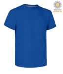 T-shirt girocollo a maniche corte uomo da lavoro in cotone, colore Aquamarine PASUNSET.AZR