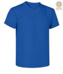 T-shirt maniche corte scollo a V, colore blu navy PAV-NECK.AZR
